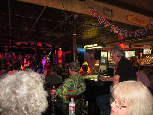 Onstage at the G&S Lounge in Austin TX, March 2016, with Michael O’Connor (guitar) David Carroll (bass), watched by the brilliant and much-missed John Conquest (in the black shirt on the right). John wrote and published the essential 3rd Coast Music...